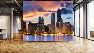 chicago skyline Wall mural