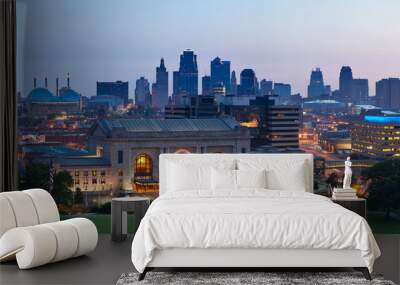 Kansas City skyline panorama. Wall mural