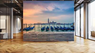 Venice Panorama. Panoramic cityscape image of Venice, Italy during sunrise. Wall mural