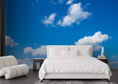 Blue sky with clouds Wall mural