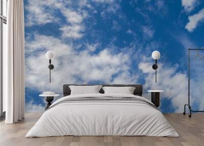 Blue sky with clouds Wall mural