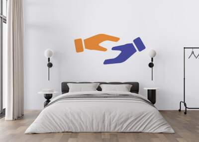 2 color Legal partnership concept vector icon. isolated two color Legal partnership vector sign symbol designed with blue and orange colors can be use for web, mobile and logo. eps 10. Wall mural