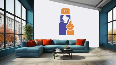 2 color Pediatrician concept vector icon. isolated two color Pediatrician vector sign symbol designed with blue and orange colors can be use for web, mobile and logo. eps 10. Wall mural