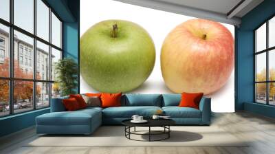 two apples isolated on white Wall mural