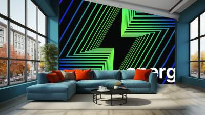 Energize Lightning Energy vector illustration Wall mural