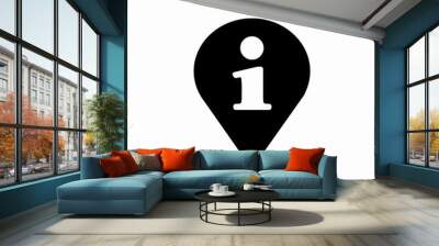 information point pin icon sign Wall mural