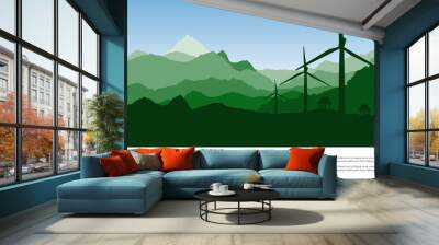 Electric Windmills Wall mural