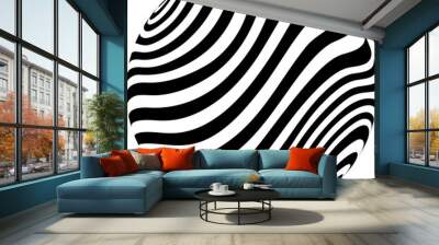 Isolated Abstract Geometric Line Design Element Wall mural