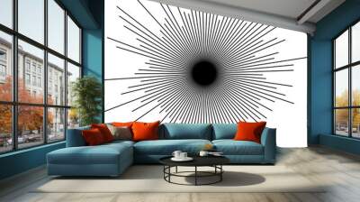 isolated abstract geometric line design element Wall mural