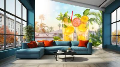 Awesome Summer Citrus Celebration - Mandarin Liqueur Toast with Citrus Medley Wall mural