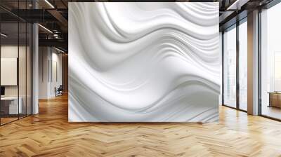 Eye catching background seamless subtle white glossy soft polygonal and shapes abstract wave Wall mural