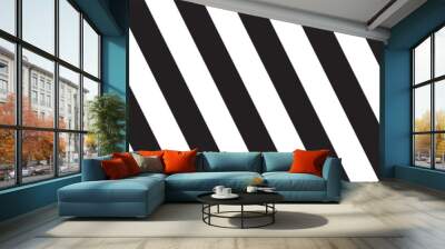 Slash line border. Diagonal parallel lines divider strip. eps10 Wall mural