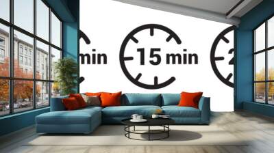 symbol work time, delivery and service time, isolated green on white , Vector illustrationeps10 Wall mural