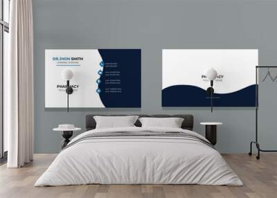 business card template design, Wall mural