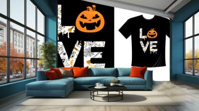 Halloween t-shirt design vector. Typography, Quote, Halloween t-shirt design. Halloween t-shirt for Halloween day. Wall mural