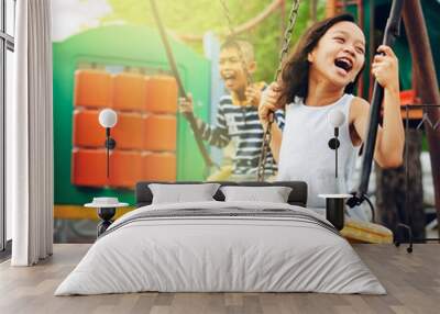 Asian children Happiness Wall mural