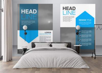 corporate brochure flyer design layout template in A4 size, with Wall mural