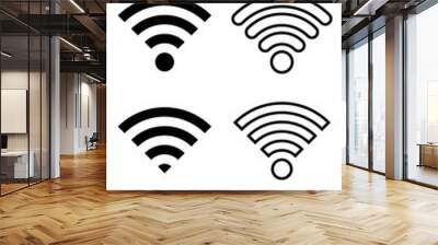 Set of wifi icon isolated on white background Wall mural