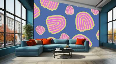 Cute rainbow pattern background vector design Wall mural