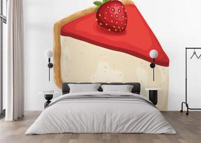 cake food dessert sweet strawberry chocolate cream snack baked delicious sugar slice tasty cheese Wall mural