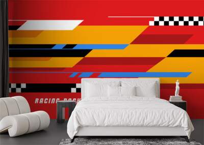 Sharp abstract background with racing style vector design template Wall mural