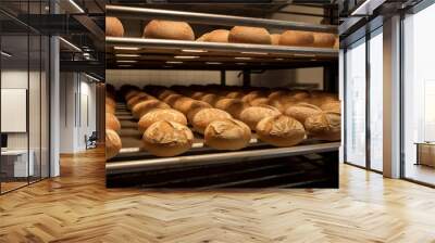 Bread in a french Bakery - AI Generative Wall mural