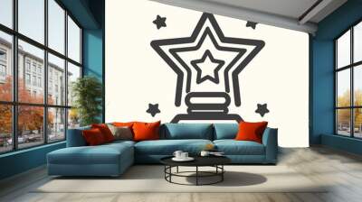 Star award vector design. Trophy, victory, award, success symbol vector illustration Wall mural