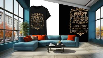 Birthday T-shirt design vector Wall mural