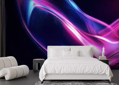 abstract background with glowing lines Wall mural