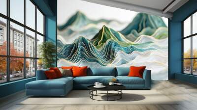 Abstract background with mountains  Wall mural