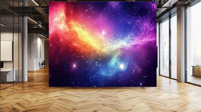 background with stars in space  Wall mural