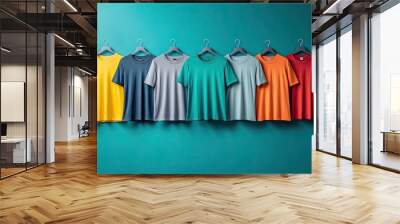 colorful t shirts Wall mural