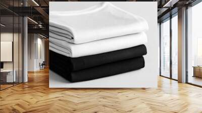 Stack of cotton t shirts  Wall mural