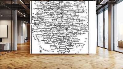 England and Wales map Wall mural