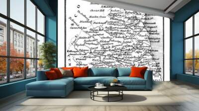 England and Wales map Wall mural