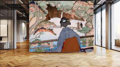 Japanese culture in illustrations Wall mural