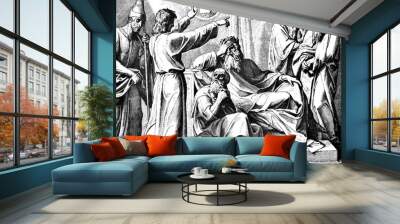 Joseph Interprets Dream 1) Sacred-biblical history of the old and New Testament. two Hundred and forty images Ed. 3. St. Petersburg, 2) 1873. 3) Russia 4) Julius Schnorr von Carolsfeld Wall mural