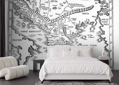 Old map Wall mural