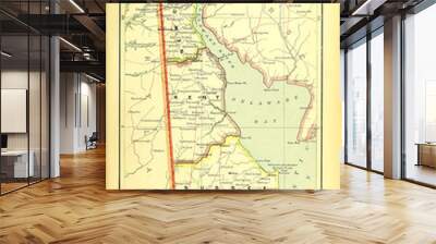 Old US state. Map Wall mural