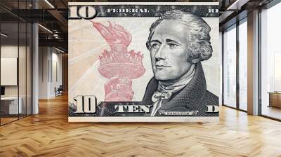 10 dollar bill with empty middle area Wall mural