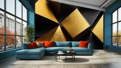 Abstract background black and gold concept  Wall mural