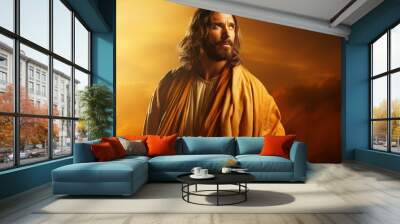 Religious concept of the son of god bible jesus christ, copy space background banner, utilization church faith in the almighty Wall mural