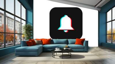 Bell button icon, social media modern design button Wall mural