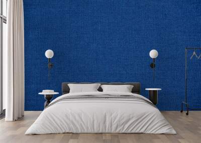 blue cloth textured background Wall mural