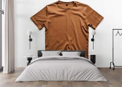 Brown shirt on white background Wall mural