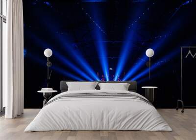 Concert stage background. Stage light background. Wall mural