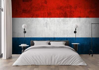 Grunge Flag Of Luxembourg Wall mural