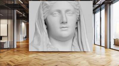 White marble head of young woman Wall mural