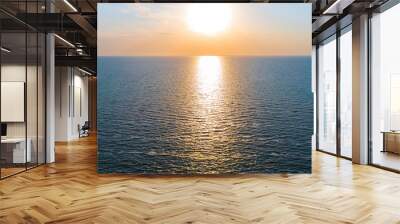 Beautiful sun rise at beach. Wall mural