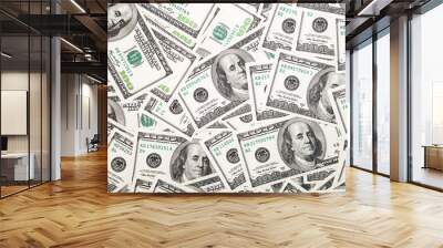 dollars on white background Wall mural